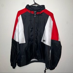 NIKE medium mens COLORBLOCK windbreaker reissue 80’s inspired style red, black